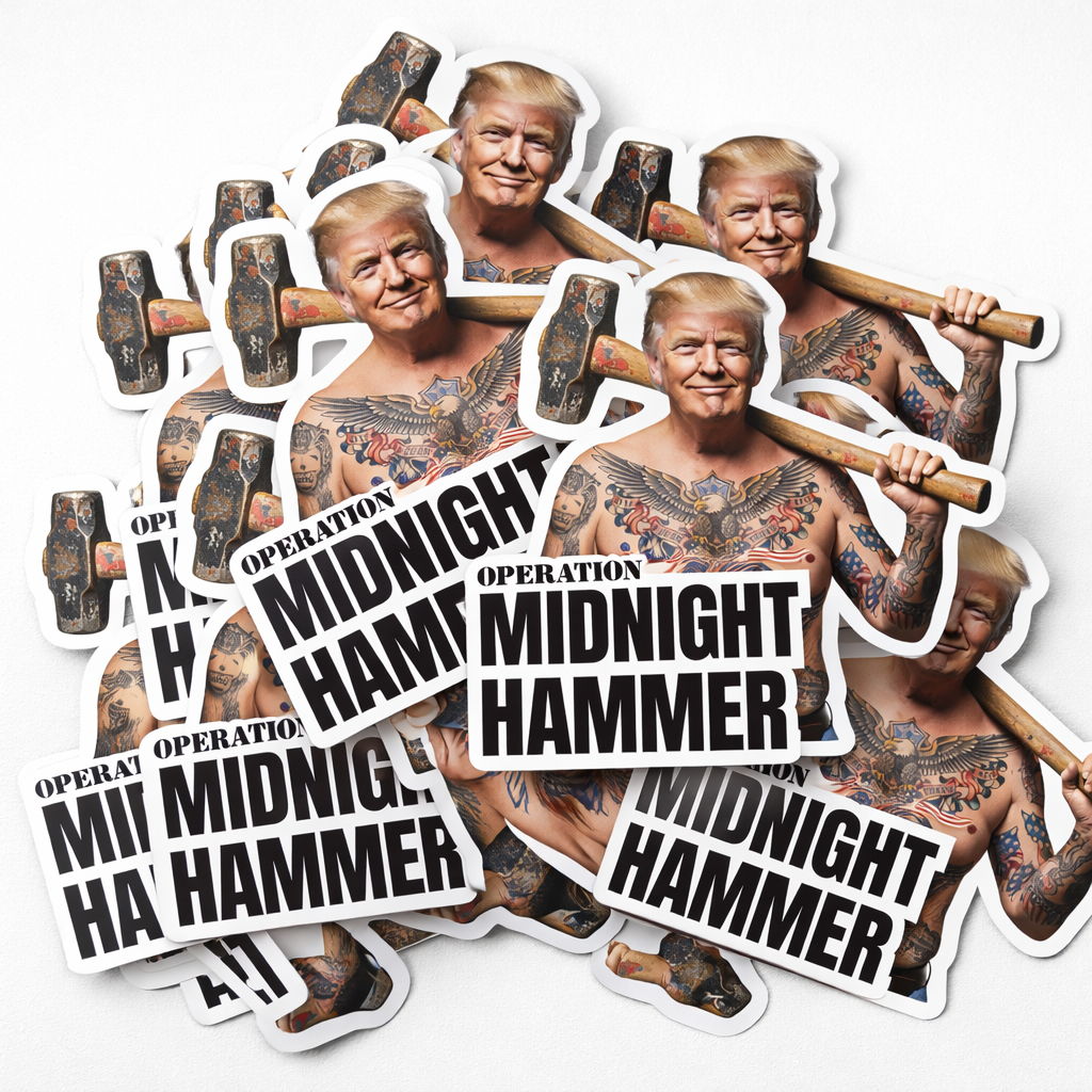 Trump “Operation Midnight Hammer” Sticker – Funny Meme Vinyl Decal
