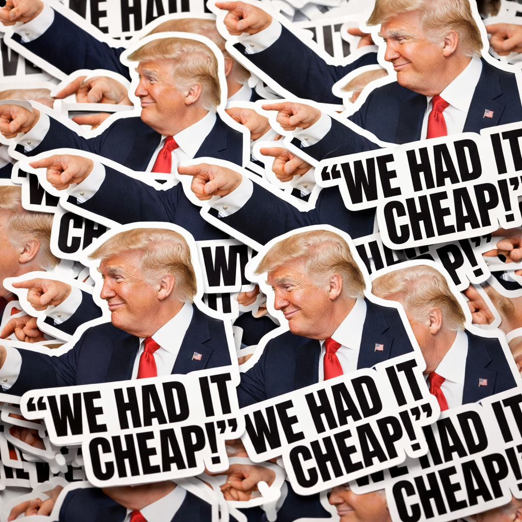 Trump “We Had It Cheap!” Sticker – Funny Gas Price Meme Vinyl Decal
